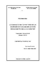 Lựa chọn một số bài tập phát triển thể lực chuyên môn cho vđv đội tuyển bóng đá nam trường đại học đồng tháp