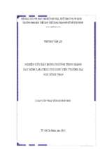 Nghiên cứu xây dựng chương trình giảng dạy môn karatedo ngoại khóa cho sinh viên trường đại học đồng tháp