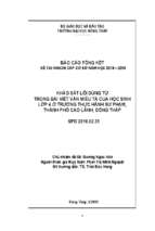 Khảo sát lỗi dùng từ trong bài viết văn miêu tả của học sinh lớp 4 ở trường tiểu học thực hành sư phạm thành phố cao lãnh đồng tháp