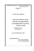 Nghiên cứu tổng hợp và đặc trưng vật liệu nanocomposit giữa hydroxyapatit và một số polyme tự nhiên