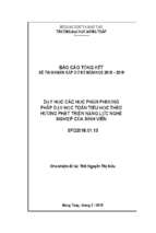 Dạy học các học phần phương pháp dạy học môn toán tiểu học theo định hướng phát triển năng lực nghề nghiệp của sinh viên ngành giáo dục tiểu học