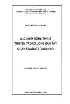 đặc điểm nghệ thuật truyện trong lòng bàn tay của kawabata yasunari