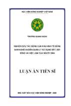 Nghiên cứu tác động của khu kinh tế đông nam nghệ an đến quản lý sử dụng đất, đời sống và việc làm người dân