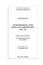 Chuyển biến kinh tế   xã hội huyện gò quao, tỉnh kiên giang từ năm 1986 đến năm 2016