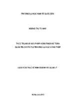 Thực trạng và giải pháp hoàn thiện kế toán quản trị chi phí tại trường đại học đồng tháp