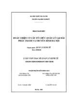 Hoàn thiện cơ cấu tổ chức quản lý tại đài phát thanh và truyền hình hà nội  