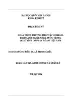 Hoàn thiện phương pháp xác định giá trị doanh nghiệp nhà nước trong quá trình cổ phần hoá ở việt nam   