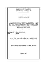 Hoàn thiện phối thức marketing   mix tại ngân hàng thương mại cổ phần kỹ thương việt nam   