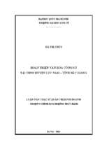 Hoàn thiện văn hóa công sở tại ubnd huyện lục nam – tỉnh bắc giang