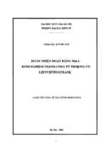 Hoàn thiện hoạt động m&a   kinh nghiệm thành công từ thương vụ lienvietpostbank .