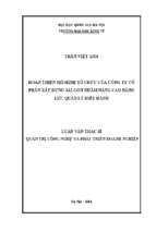 Hoàn thiện mô hình tổ chức của công ty cổ phần xây dựng sài gòn (scc) nhằm nâng cao năng lực quản lý điều hành