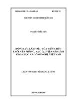 động lực làm việc của viên chức khối văn phòng, ban tại viện hàn lâm khoa học và công nghệ việt nam