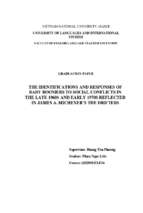 Những nhận dạng và hồi đáp của thế hệ baby boomer đối với những mâu thuẫn xã hội trong những năm cuối thập niên 60 và đầu thập niên 70 phản ánh trong tác phẩm the drifters của james a michener