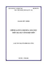 Chính sách xã hội hóa giáo dục trên địa bàn tỉnh điện biên