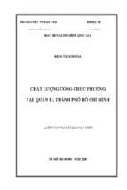 Chất lượng công chức phường tại quận11, thành phố hồ chí minh