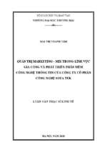 Quản trị marketing   mix trong lĩnh vực gia công và phát triển phần mềm công nghệ thông tin của công ty cổ phần công nghệ sota tek