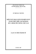 Kiểm toán hoạt động do kiểm toán nội bộ thực hiện tại tập đoàn bƣu chính viễn thông việt nam