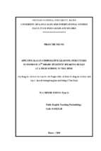 Applying kagan cooperative learning structures to improve 11th grade students’ speaking skills at a high school in thai binh