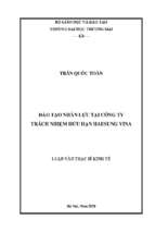 đào tạo nhân lực tại công ty trách nhiệm hữu hạn haesung vina