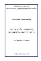 ánh xạ tuyến tính dương trong không gian có thứ tự