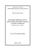 Quản trị quy trình sản xuất các chương trình truyền hình xã hội hóa của đài pt   th vĩnh long (khảo sát từ tháng 01 – 06 2019)