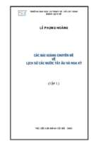 Các bài giảng chuyên đề lịch sử các nước tây âu và hoa kỳ. tập 1