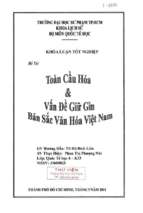 Toàn cầu hóa & vấn đề giữ gìn bản sắc văn hóa việt nam 