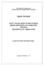 Thực trạng hiện tượng stress trong đời sống của sinh viên trường đh khxh & nv   đhqg hcm 