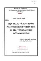 Hiện trạng và định hướng phát triển kinh tế biển tỉnh bà rịa   vũng tàu theo hướng bền vững 