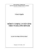 Môđun compắc tuyến tính theo nghĩa zoschinger 