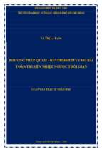 Phương pháp quasi reversibility cho bài toán truyền nhiệt ngược thời gian 