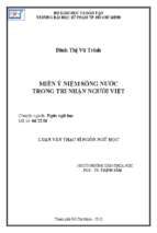 Miền ý niệm sông nước trong tri nhận người việt 