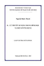 K   lý thuyết áp dụng trong hình học và một số ứng dụng 