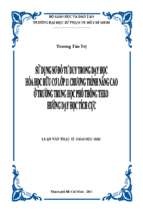 Sử dụng sơ đồ tư duy trong dạy học hóa học hữu cơ lớp 11 chương trình nâng cao ở trườngtrung học phổ thông theo hướng dạy học tích cực 