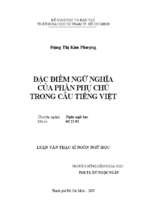 đặc điểm ngữ nghĩa của phần phụ chú trong câu tiếng việt 