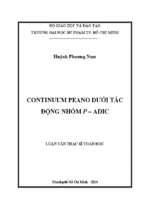 Continuum peano dưới tác động nhóm p   adic 