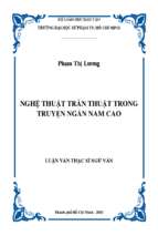 Nghệ thuật trần thuật trong truyện ngắn nam cao 