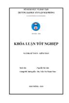 Hoàn thiện công tác kiểm toán khoản mục vốn bằng tiền trong kiểm toán báo cáo tài chính do công ty tnhh kiểm toán việt anh – chi nhánh hải phòng thực hiện