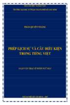 Phép lịch sự và câu điều kiện trong tiếng việt 