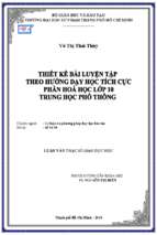 Thiết kế bài luyện tập theo hướng dạy học tích cực phần hóa học lớp 10 trung học phổ thông 