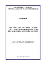 Dạy tiếng việt thực hành cho học viên campuchia tại trường sĩ quan lục quân 2 theo quan điểm giao tiếp 