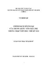 Chính sách đối ngoại của trung quốc với châu phi trong giai đoạn thập niên đầu thế kỷ xxi 