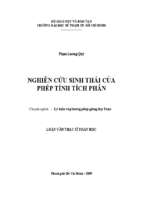 Nghiên cứu sinh thái của phép tính tích phân trong giảng dạy toán ở trung học phổ thông 