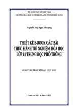 Thiết kế e book các bài thực hành thí nghiệm hóa học lớp 11 trung học phổ thông 