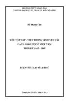 Yếu tố pháp   việt trong lĩnh vực cải cách giáo dục ở việt nam thời kỳ 1862   1945 