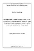 Biện pháp nâng cao khả năng so sánh của trẻ mẫu giáo 5 6 tuổi trong hoạt động làm quen với môi trường xung quanh ở một số trường mầm non tại thành phố hồ chí minh 