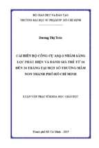 Cải biên bộ công cụ asq 3 nhằm sàng lọc phát hiện và đánh giá trẻ từ 14 đến 24 tháng tại một số trường mầm non thành phố hồ chí minh 