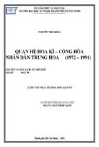 Quan hệ hoa kì   cộng hòa nhân dân trung hoa (1972   1991) 