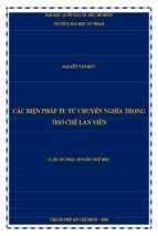 Các biện pháp tu từ chuyển nghĩa trong thơ chế lan viên 