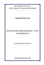 Xung đột biên giới trung quốc   ấn độ (từ 1962 đến nay) 